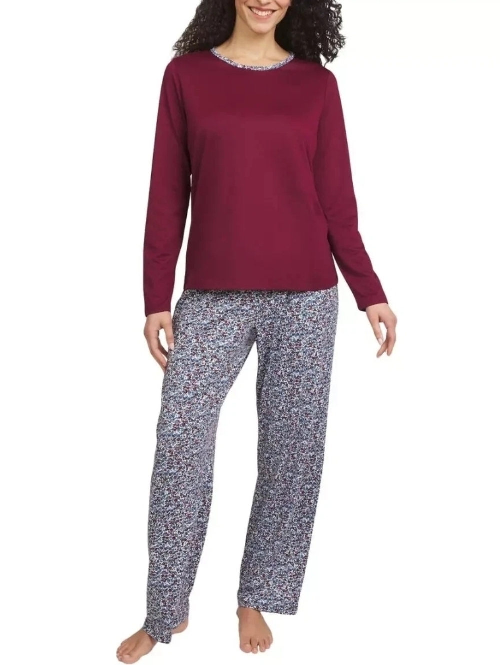 New Lands' End 2 Piece Set Pajama Long Sleeve Shirt & Pants  Pjs